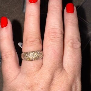 Sparkling Gold-Tone Women's Ring